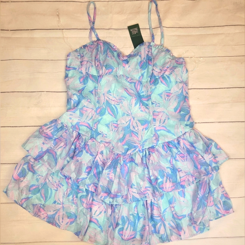 Wild Fable floral blue mini dress